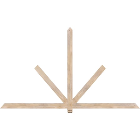 Ekena Millwork Kennewick Smooth Timber Gable Bracket, Douglas Fir, 96"W x 56"H x 1 1/2"D x 3 1/2"F, 14/12 Pitch GBW096X56X0204KEN00SDF